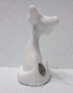 Fenton Art Glass Milk White 4 Happy Kitty Cat Fagca Exclusive Authentic 2007