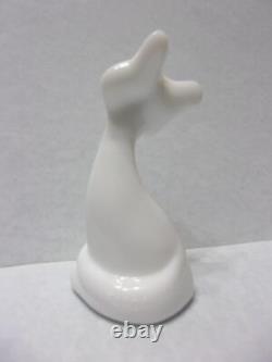 Fenton Art Glass Milk White 4 Happy Kitty Cat Fagca Exclusive Authentic 2007