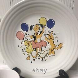 Fiesta Party Animals Dog Cat Duck Chicken Fiestaware Childs Set Plate Bowl Cup