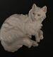 Figure De Chat En Porcelaine Antique Augarten Wien Vienne Figurine Porzellan Katze