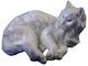 Figure De Chat En Porcelaine D'autriche Antique Augarten Wien Vienne