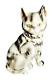 Figurine Antique En Porcelaine De Chat Rosenthal Early Gray, Allemagne