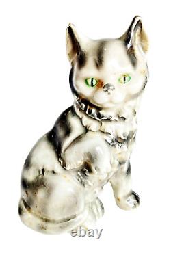 Figurine antique en porcelaine de chat Rosenthal Early Gray, Allemagne