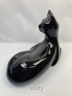 Figurine de chat allongé en poterie Royal Haeger #6063 1992 Excellent état RARE