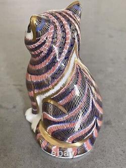 Figurine de chat / chaton Imari en porcelaine anglaise Royal Crown Derby
