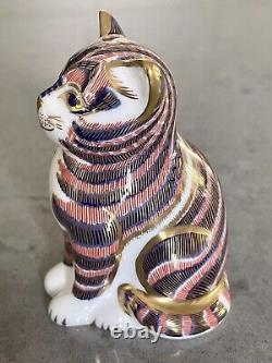 Figurine de chat / chaton Imari en porcelaine anglaise Royal Crown Derby