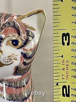 Figurine de chat / chaton Imari en porcelaine anglaise Royal Crown Derby