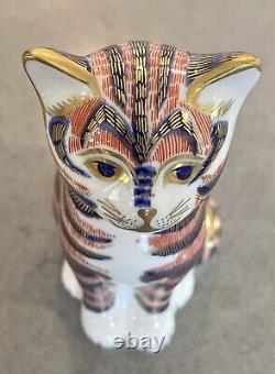 Figurine de chat / chaton Imari en porcelaine anglaise Royal Crown Derby