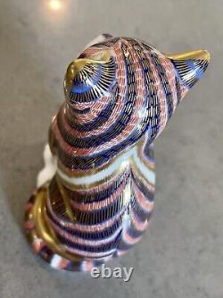 Figurine de chat / chaton Imari en porcelaine anglaise Royal Crown Derby