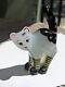 Figurine De Chat Effrayé Fenton Art Glass Opal Mist, Décoration D'halloween, Peinte à La Main