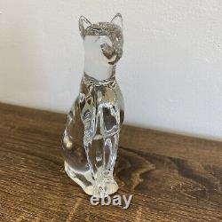 Figurine de chat égyptien en verre cristal signé Baccarat