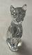 Figurine De Chat En Cristal Baccarat Exquise