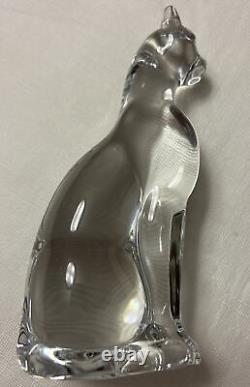 Figurine de chat en cristal BACCARAT exquise