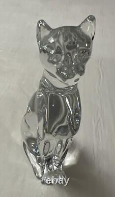 Figurine de chat en cristal Baccarat authentique exquise originale