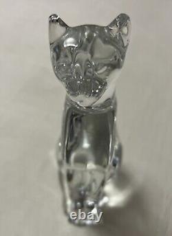Figurine de chat en cristal Baccarat authentique exquise originale