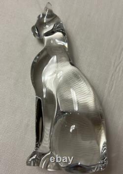 Figurine de chat en cristal Baccarat authentique exquise originale
