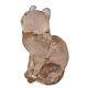 Figurine De Chaton Assis En Verre Art Mosser Vintage Rose Exc