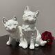 Figurine De Chatons Blancs En Porcelaine Antique Hutschenreuther Selb Allemagne