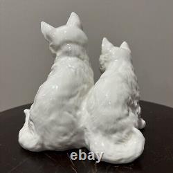 Figurine de chatons blancs en porcelaine antique HUTSCHENREUTHER Selb Allemagne