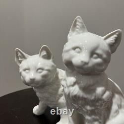 Figurine de chatons blancs en porcelaine antique HUTSCHENREUTHER Selb Allemagne