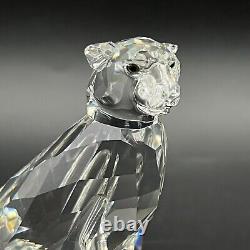 Figurine de guépard en cristal argenté Swarovski 7610NR000001 1994 avec boîte retirée