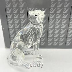 Figurine de guépard en cristal argenté Swarovski 7610NR000001 1994 avec boîte retirée