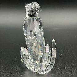Figurine de guépard en cristal argenté Swarovski 7610NR000001 1994 avec boîte retirée