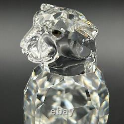 Figurine de guépard en cristal argenté Swarovski 7610NR000001 1994 avec boîte retirée