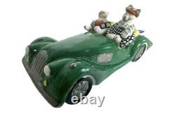 Figurine de voiture ancienne Benedikt Cats Old Timer en porcelaine Villeroy & Boch verte