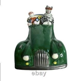 Figurine de voiture ancienne Benedikt Cats Old Timer en porcelaine Villeroy & Boch verte