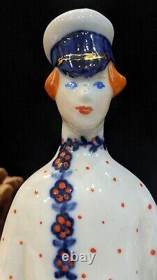 Figurine en Porcelaine Soviétique, Couple Amoureux, Homme et Femme, Fabrique de Porcelaine de Kyiv
