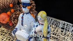 Figurine en Porcelaine Soviétique, Couple Amoureux, Homme et Femme, Fabrique de Porcelaine de Kyiv