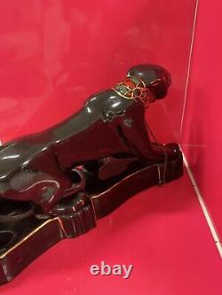Figurine en céramique de la panthère noire Art Déco du milieu du XXe siècle 18 sculpture