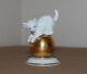 Figurine En Porcelaine Rosenthal Vintage 1953 Chat Balle Dorée #250 Franz Nagy 2.3 Pouces De Haut
