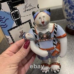 Figurine en porcelaine de chat TOMCAT de la famille Benedikt de Villeroy & Boch avec boîte