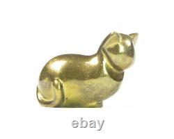 Hagenauer Cat Figurine Whw Autriche Moderniste Brass Kitty MID Century Art Déco