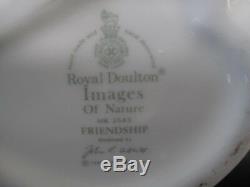 Images Royal Doulton Amitié Lurcher Chien Chat Style Art Déco Blanc En Porcelaine