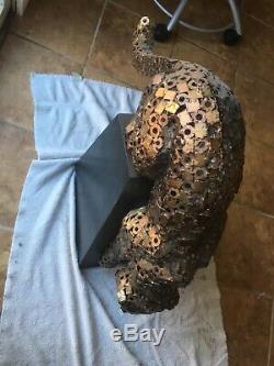 Jaguar Panther Leopard Cougar Big Cat Collector Artmax Métal Statue Art Déco