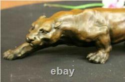Jaguar Panther Leopard Cougar Big Cat Collector Artwork Bronze Statue Art Deco