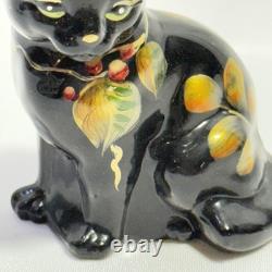 LENOX FENTON OMBRE PETIT CHAT NOIR Art Verre Fabriqué aux États-Unis