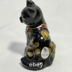 LENOX FENTON OMBRE PETIT CHAT NOIR Art Verre Fabriqué aux États-Unis