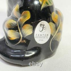 LENOX FENTON OMBRE PETIT CHAT NOIR Art Verre Fabriqué aux États-Unis