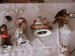Lampes de télévision parfumées en porcelaine antique avec figurines de chats aux yeux en verre.