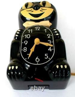Les Armes 1950-allied-black-kit Cat Klock-kat Clock-electric-vintage-original-works