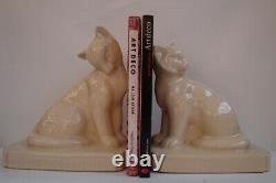 Livrets Cat Wildlife Art Deco Style Art Nouveau Style Porcelaine Crackleware Fig