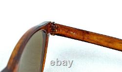 Lunettes De Soleil Vintage Cat Eye 1950's Unisex Aviator Frame Brown Art Deco Non Utilisé