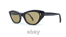 Lunettes de soleil HABY des années 1950, vintage, fabriquées en Égypte, véritables lunettes de style Art Déco en forme de yeux de chat noirs.