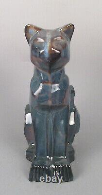 Moderniste Art Déco Shearwater Pottery Cubiste Cat Walter Anderson Southern Blue