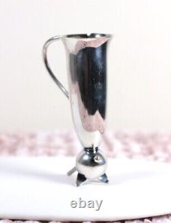 Napier Signé Art Deco 1930s Cat 1oz Argent Plaqué Shot Glass Jigger Barware Cup