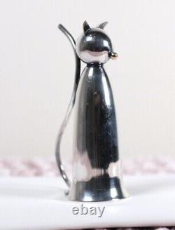 Napier Signé Art Deco 1930s Cat 1oz Argent Plaqué Shot Glass Jigger Barware Cup